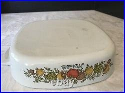 Rare SEE STAMP Vintage Corning Ware L'Echalote A 8 B Spice Of Life 8x8