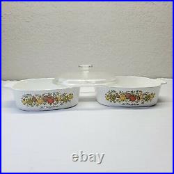 Rare SEE STAMP Vintage Corning Ware La Marjolaine A-2-B Spice Of Life Lot of 2