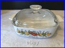 Rare Vintage A-1 -B. 1 quart Corning Ware Spice of life With Lid a7c LEchalote