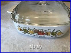 Rare Vintage A-1 -B. 1 quart Corning Ware Spice of life With Lid a7c LEchalote