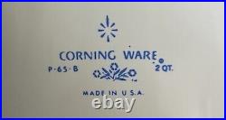 Rare Vintage Blue Cornflower Corningware Pouring Mixing Bowl 2qt