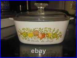 Rare Vintage CORNING WARE A-3-B L'Echalote LaMarjolaine Spice of Life 3 QT withlid