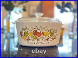 Rare Vintage CORNING WARE A-3-B L'Echalote LaMarjolaine Spice of Life 3 QT withlid