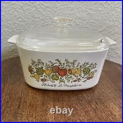 Rare Vintage CORNING WARE L'Echalote La Marjolaine Spice of Life 3 QT Numbered