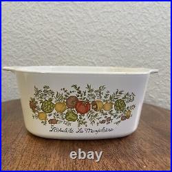 Rare Vintage CORNING WARE L'Echalote La Marjolaine Spice of Life 3 QT Numbered