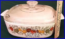 Rare Vintage CORNING WARE La Marjolaine Spice of Life 2 QT Dish with Glass Lid