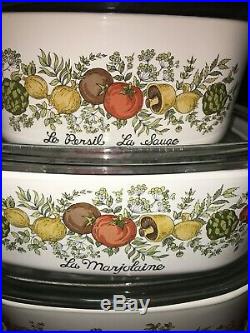 Rare Vintage Corning Ware 1960-1970 Set Of 4 With Pyrex Lid L' Echalote & More