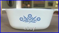 Rare Vintage Corning Ware Blue Cornflower 1 1/2 quart Casserole Dish No Lid