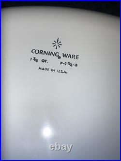 Rare Vintage Corning Ware Blue Cornflower-1/3/4 Qt. P-1-1 3/4-B with P-7-c lid