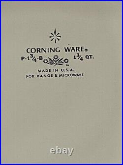 Rare Vintage Corning Ware Blue Cornflower-1/3/4 Qt. P-1-1 3/4-B with lid! Great