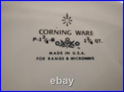 Rare Vintage Corning Ware Blue Cornflower. 3 piece set