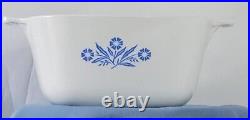 Rare Vintage Corning Ware Blue Cornflower Backing Casserole 1 3/4 QT P-1 3/4 B