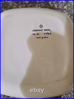 Rare Vintage Corning Ware Blue Cornflower Backing Casserole 1 3/4 QT P-1 3/4 B