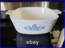 Rare Vintage Corning Ware Blue Cornflower Casserole Dish Pan P-1 1/2-B