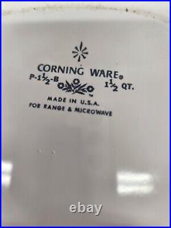 Rare Vintage Corning Ware Blue Cornflower Casserole P- 1 1/2b 1 1/2qt