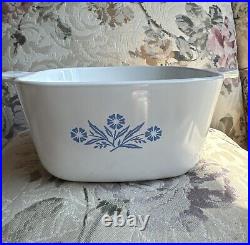 Rare Vintage Corning Ware Blue Cornflower Casserole P- 1 3/4b 1 3/4 Qt