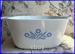 Rare Vintage Corning Ware Blue Cornflower Casserole P- 1 3/4b 1 3/4 Qt