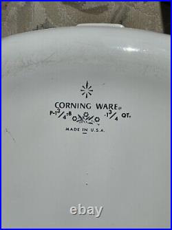 Rare Vintage Corning Ware Blue Cornflower Casserole P- 1 3/4b 1 3/4 Qt