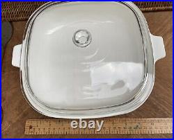 Rare Vintage Corning Ware Casserole Dish Blue Cornflower P-10-B 10 Flaw on Lid