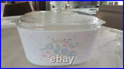 Rare Vintage Corning Ware Collectable 3L Pastel Floral AS NEW
