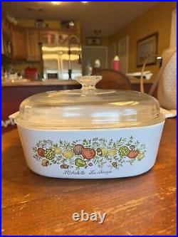 Rare Vintage Corning Ware L'Echalote La Sauge Spice Of Life SEE STAMP A-84-B 4qt