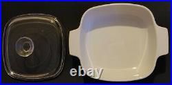 Rare Vintage Corning Ware (Marked L'Echalote 30) A-1-B 1Qt Dish with Lid Stamped