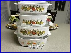 Rare, Vintage, Corning Ware, Microwaveable, Glass, White, Floral Pattern