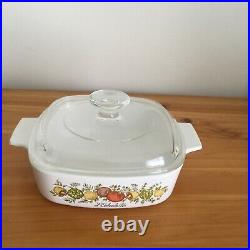 Rare Vintage Corning Ware Spice Of Life L'Echalote A-1-B 1Qt Dish with Lid