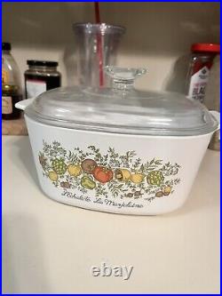 Rare Vintage Corning Ware Spice Of Life L'Marjolaine Casserole Dish With Lid A-3