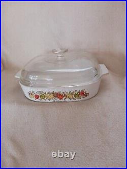 Rare Vintage Corning Ware Spice of Life A-10 Le Romarin Large Casserole with Lid