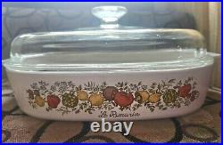 Rare Vintage Corning Ware Spice of Life Le Romarin A-10 Large Casserole withlid