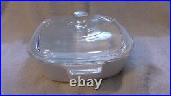 Rare Vtg 1961-66 Corning Ware Blue Cornflower, P-1-B, 1qt. 7 Black Stamp, withLid