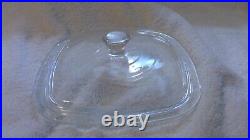 Rare Vtg 1961-66 Corning Ware Blue Cornflower, P-1-B, 1qt. 7 Black Stamp, withLid