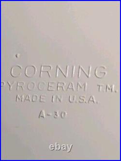 Rare Vtg'59 A30 Pyrex Corning Pyroceram Square Open Casserole Dish Blue Cornflw