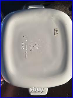 Rare Vtg Corning Ware 1 Quart Blue Cornflower Casserole Dish c-29 with lid