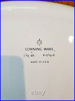 Rare vintage corning ware blue cornflower