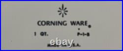 Rare vintage corning ware blue cornflower motif on white