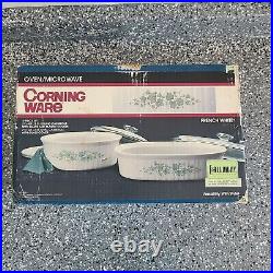 SEALED 1990 1980 Vintage Corning Ware Classic White 5 Piece Set 6018133 Callaway