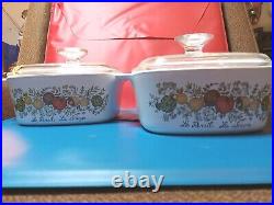 Ser Of Two Practically Priced Vintage Corning Ware 1 1/2 qt. Casseroles, RARE