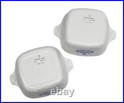 Set Of 8 Pieces And 3 Lids Vintage Corning Ware Blue Cornflower Different Sizes