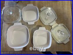 Set of 8 pcs Corning Ware Callaway Ivy 1L & 1.5L & 2L USA