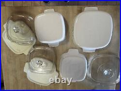 Set of 8 pcs Corning Ware Callaway Ivy 1L & 1.5L & 2L USA