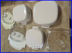 Set of 8 pcs Corning Ware Callaway Ivy 1L & 1.5L & 2L USA