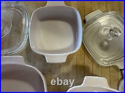 Set of 8 pcs Corning Ware Callaway Ivy 1L & 1.5L & 2L USA