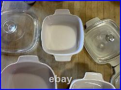 Set of 8 pcs Corning Ware Callaway Ivy 1L & 1.5L & 2L USA