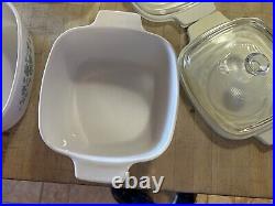 Set of 8 pcs Corning Ware Callaway Ivy 1L & 1.5L & 2L USA