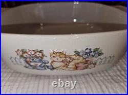 Super Rare Vintage Corning GARDEN CAT 2 Qt. Casserole A-2-B 2L