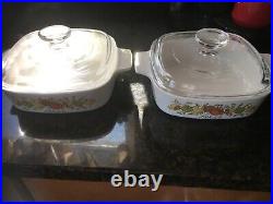 Two Vintage Corningware Casserole Dishes With Lids Spice Of Life L'echalote
