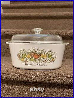ULTRA RARE Vintage Corning Ware 5 Liter La Marjolaine Spice Of Life A-5-B With Lid
