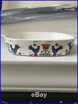 Uncommon Pattern Vintage 1976 Corning Ware Country Festival Birds Dish A-10-B